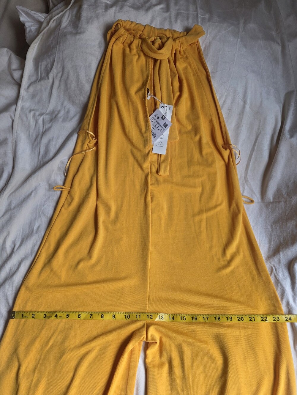 Zara flowy orange jumpsuit Stretchy size S BNWT - Picture 7 of 15